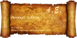 Aponyi Edina névjegykártya